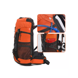 Mochila Trilha Camping Caminhada Viagem Confort 60L:Laranja - 4