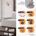Ver imagem 4 de Sofá Living Braço Articulado Deluxe 2,50m Bouclê