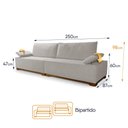Ver imagem 3 de Sofá Living Braço Articulado Deluxe 2,50m Bouclê