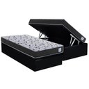 Ver imagem 1 de Conjunto Box Baú Solteiro: Colchão Molas Herval Compact Ag 65 / Ag Biello + Base Crc Suede Black (