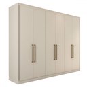 Ver imagem 3 de Guarda-roupa Casal Guarujá 6 Portas 6 Gavetas 100% Mdf Off White - Panorama Móveis