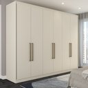 Ver imagem 1 de Guarda-roupa Casal Guarujá 6 Portas 6 Gavetas 100% Mdf Off White - Panorama Móveis