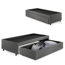 Ver imagem 1 de Base Box Cama Viúva com Gaveta Sapateira para Colchão 120x203 Cm Courino Linho