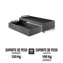 Ver imagem 7 de Base Box Cama Viúva com Gaveta Sapateira para Colchão 120x203 Cm Courino Linho
