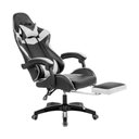 Ver imagem 3 de Cadeira Gamer Prizi Canvas - Branca e Preta