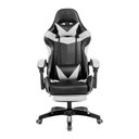 Ver imagem 2 de Cadeira Gamer Prizi Canvas - Branca e Preta