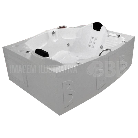 Banheira Dupla Lyon com abas COMPLETA com hidro em acrílico  220V