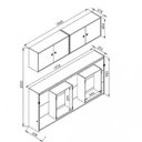 Ver imagem 6 de Conjunto Cama Solteiro Articulável e 2 Armários Aéreos Latino Art In Móveis