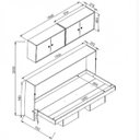 Ver imagem 3 de Conjunto Cama Solteiro Articulável e 2 Armários Aéreos Latino Art In Móveis