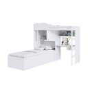 Ver imagem 5 de Cama Solteiro Multifuncional com Baú e Escrivaninha Lion Branco