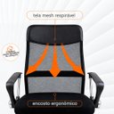 Ver imagem 2 de Kit 10 Cadeiras Escritório Nagano Executiva Giratória com Tela Mesh Preto