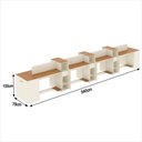 Ver imagem 6 de Estação de Trabalho 8 Lugares Smart Office 8 Mesas 6 Armários 2 Aparadores - Off White e Cedro