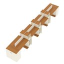 Ver imagem 7 de Estação de Trabalho 8 Lugares Smart Office 8 Mesas 6 Armários 2 Aparadores - Off White e Cedro