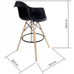 Banqueta Eames Arm PP Dsw-m  - 3