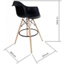 Ver imagem 3 de Banqueta Eames Arm PP Dsw-m