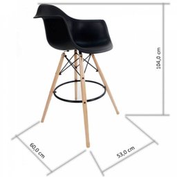 Banqueta Eames Arm PP Dsw-m  - 3