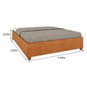 Ver imagem 4 de Cama de Casal para Colchão 138x188cm Multimóveis CR35458 Cinamomo