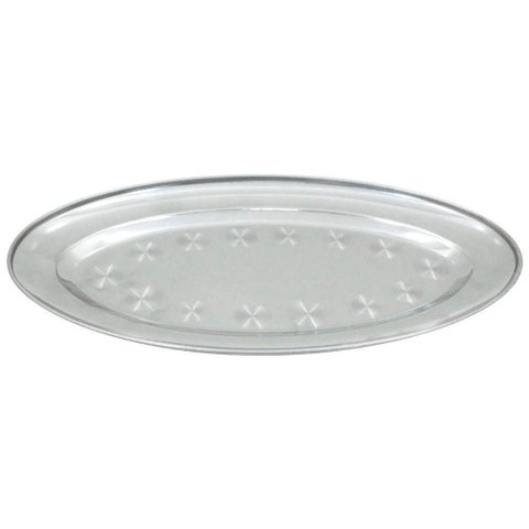 Kit 12 Bandejas Oval em Aço Inox 29cm