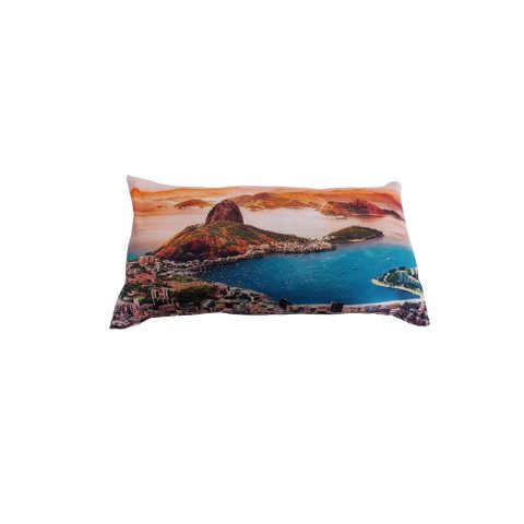 Almofada Travesseiro Retangular Viagem Rio de Janeiro Pão de açucar 25X40