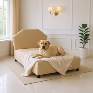 Cama Pet Cachorro e Gato Box em Suede 70cm Bege