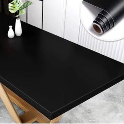 Adesivo Envelopamento Parede Móveis Eletrodoméstico - Preto Plavitec Adesivo Preto 50cm x 8,0m - 1