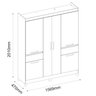 Guarda Roupa Casal Maua com 6 Portas Amendola com Off White - Demobile - 5