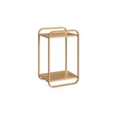 Ver imagem 2 de Mesa Lateral Sofa para Sala 40cm Orgânica Cantos Arredondados e Pés em Metal Cor:Hanover com