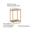 Ver imagem 5 de Mesa Lateral Sofa para Sala 40cm Orgânica Cantos Arredondados e Pés em Metal Cor:Hanover com