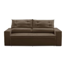 Sofá Retrátil e Reclinável 3 lugares com Molas 1,80m Lais Suede Marrom Adonai Estofados - 5