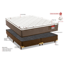 Ver imagem 2 de Conjunto Box Queen Molas Ensacadas Evolution Pillow Top 158x198x70 Reconflex
