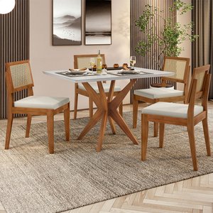 Conjunto Mesa Donna com 4 Cadeiras Rainha - Nesher