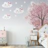 Papel de Parede Gatinha Árvore Rosa Infantil para Quarto de Bebê M² Pp58 - 2