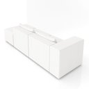 Ver imagem 5 de Sofá Versátil Sala de Estar Atlanta 298cm Modulado Bouclê Branco G52 - Gran Belo