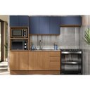 Ver imagem 1 de Kit Cozinha Modulada 4 Peças Ciela 2 Aéreos + 1 Balcão + 1 Paneleiro C4p77 Canela Azul Profundo