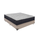 Ver imagem 1 de Cama Box Bipartido Casal Bege e Colchão Airtech 150 D45 Ortobom