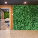 Ver imagem 7 de 16 Placas Artificiais de Samambaia Decorativa Folhagem Realista Parede Verde Muro Inglês Permanente