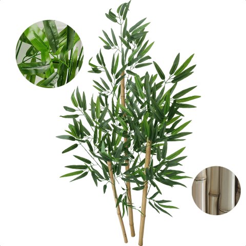 Bambu Artificial 1 Metro sem Vaso Decoração