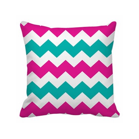 Almofada Chevron Rosa e Verde