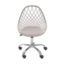 Ver imagem 1 de Cadeira Base Rodízio Kaila Or Design Cinza/Fendi/Cromado