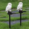 Coruja Luminaria Solar Decoraçao Jardim Casa Quintal Multiuso Acende Luz Led Resistente Escultural L - 11