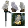 Coruja Luminaria Solar Decoraçao Jardim Casa Quintal Multiuso Acende Luz Led Resistente Escultural L - 1
