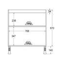Ver imagem 3 de Balcão Cozinha Ditália Aspen 2Pt CD-102 Carvalho/Branco
