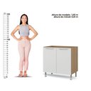 Ver imagem 4 de Balcão Cozinha Ditália Aspen 2Pt CD-102 Carvalho/Branco