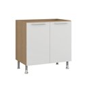 Ver imagem 1 de Balcão Cozinha Ditália Aspen 2Pt CD-102 Carvalho/Branco