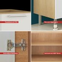 Ver imagem 6 de Balcão Cozinha Ditália Aspen 2Pt CD-102 Carvalho/Branco