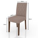 Ver imagem 5 de Conjunto Sala de Jantar Retangular Mesa Kate 120cm e 04 Cadeiras Jade Poliman Móveis