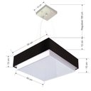 Ver imagem 2 de Lustre para Sala de Jantar Vivare Md-4404 Cúpula em Tecido 50x50cm Cor Preto Bivolt