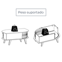 Ver imagem 6 de Mesa de Centro 90cm Indianópolis Arco 307 Madetec