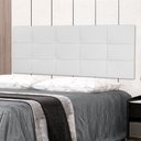 Ver imagem 1 de Cabeceira Painel Solteiro 0,90m Roma Material Sintético Branco Dal Poz Estofados