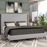 Cama Casal King Base Box Pés de Ferro Estilo Industrial 210cm Otto P05 Veludo Cinza - Lyam Decor - 2